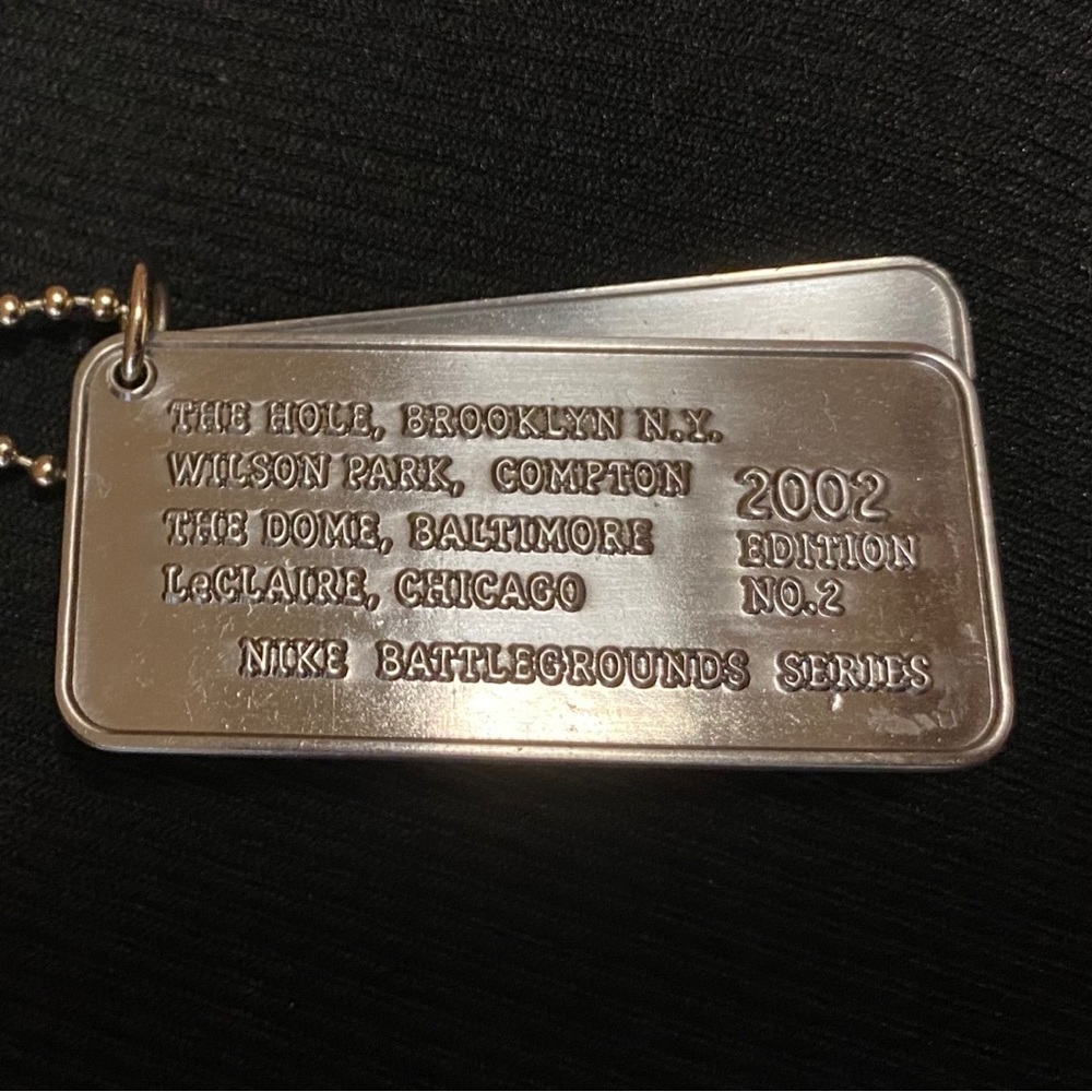 Rare 2002 Nike Battlegrounds dog tags